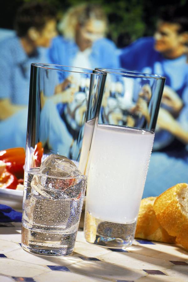 Die olympische Idee stammt aus Griechenland - ein Ouzo kann also der richtige Begleiter beim Anschauen der Olympischen Spiele in Rio sein. Foto: djd/BSI 